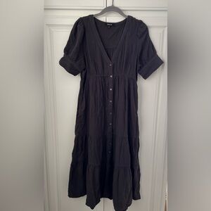 Madewell Black Midi Dress